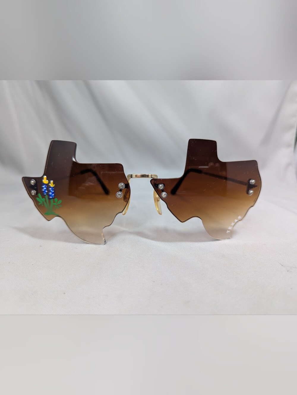 Rimless Brown Gradient Fashion Sunglasses